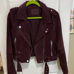 Blank NYC Dark Burgundy Suede Jacket
